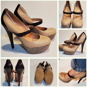 Jessica Simpson pink Mary-Jane  style stiletto heels size 10